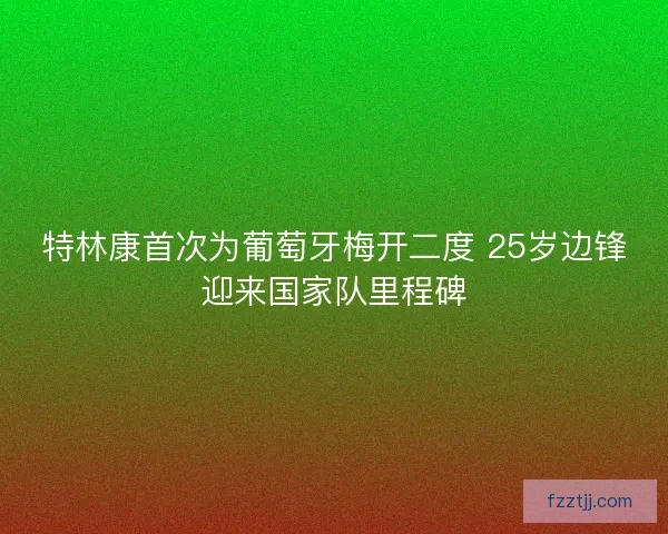 特林康首次为葡萄牙梅开二度 25岁边锋迎来国家队里程碑 特林康首次为葡萄牙梅开二度 25岁边锋迎来国家队里程碑